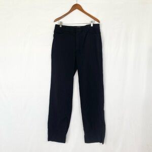 BANANA REPUBLIC Italian Wool Modern High Rise Straight Leg Black‎ Formal Sz 12L